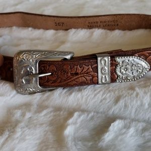 Hand Finished Saddle Leather Western Belt Size 26